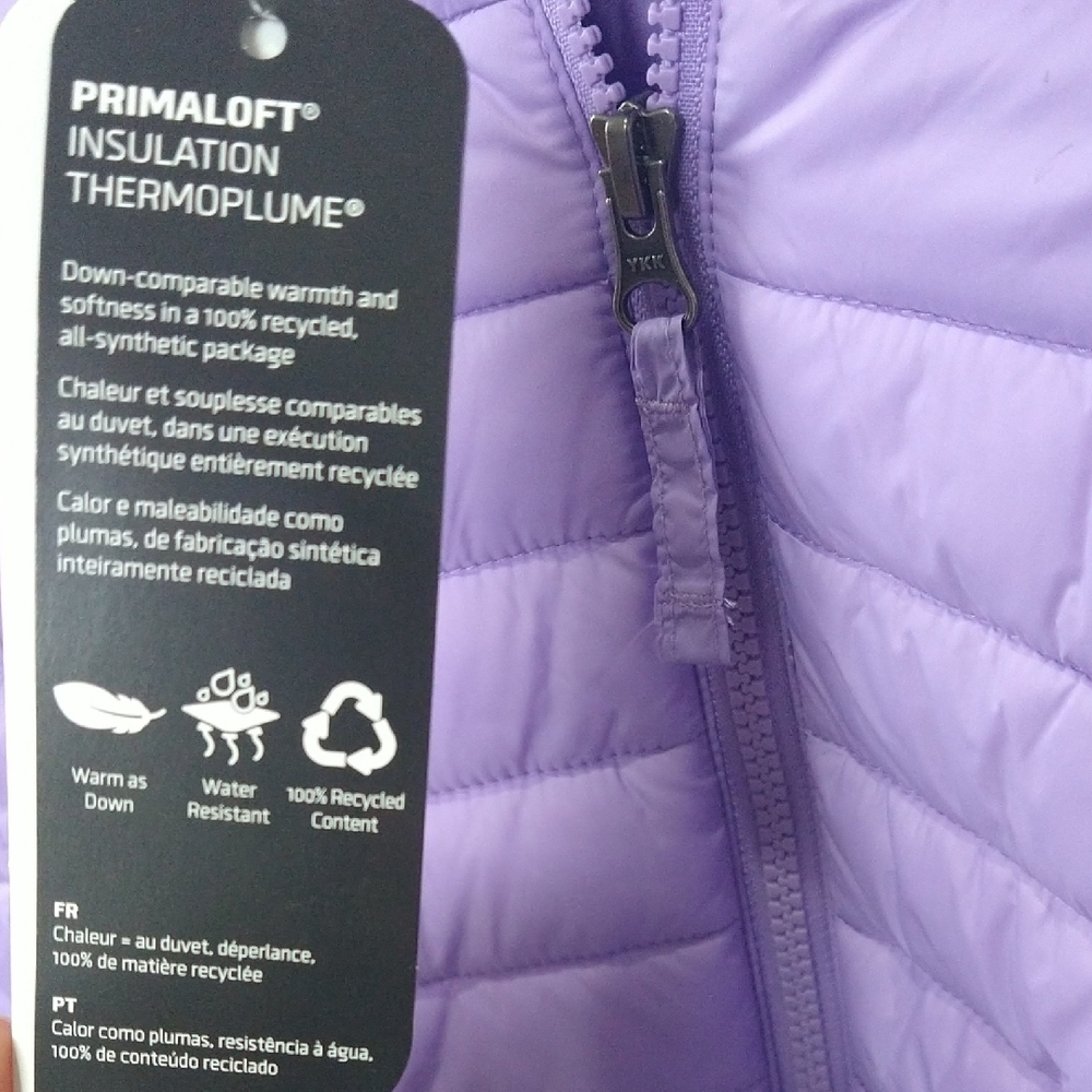 Lands' End Kids Lavender Fitted Coat Size M 8 - Picture 3 of 4